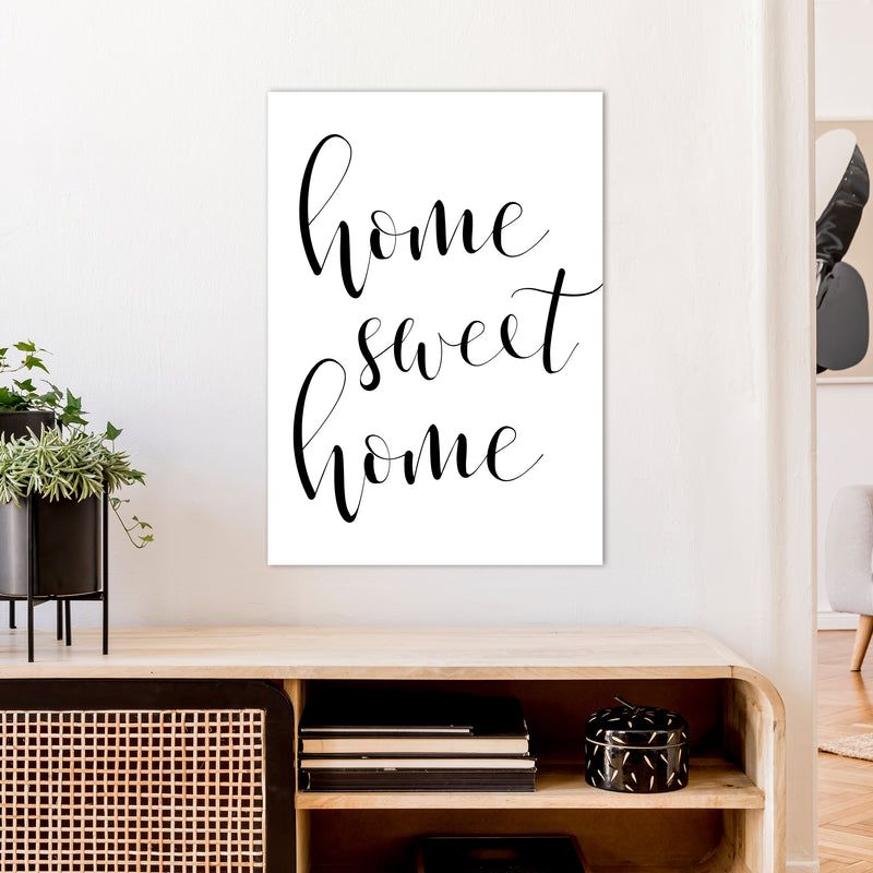 Home Sweet Home  Art Print by Pixy Paper A1 Black Frame