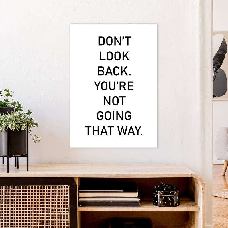Don'T Look Back  Art Print by Pixy Paper A1 Black Frame