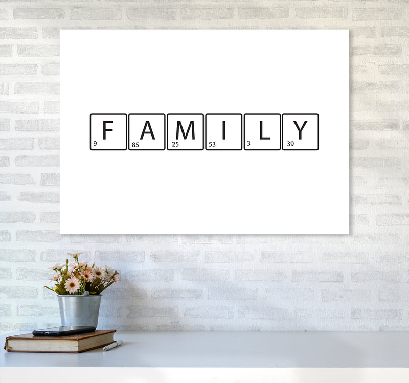 Family Letters  Art Print by Pixy Paper A1 Black Frame