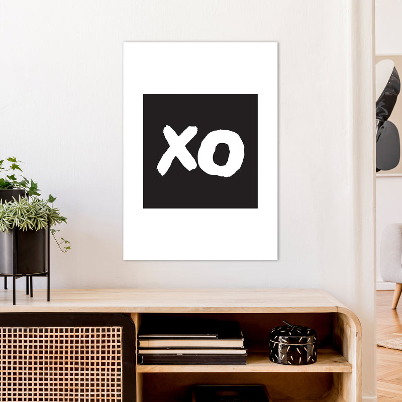 Xo Black Box  Art Print by Pixy Paper A1 Black Frame