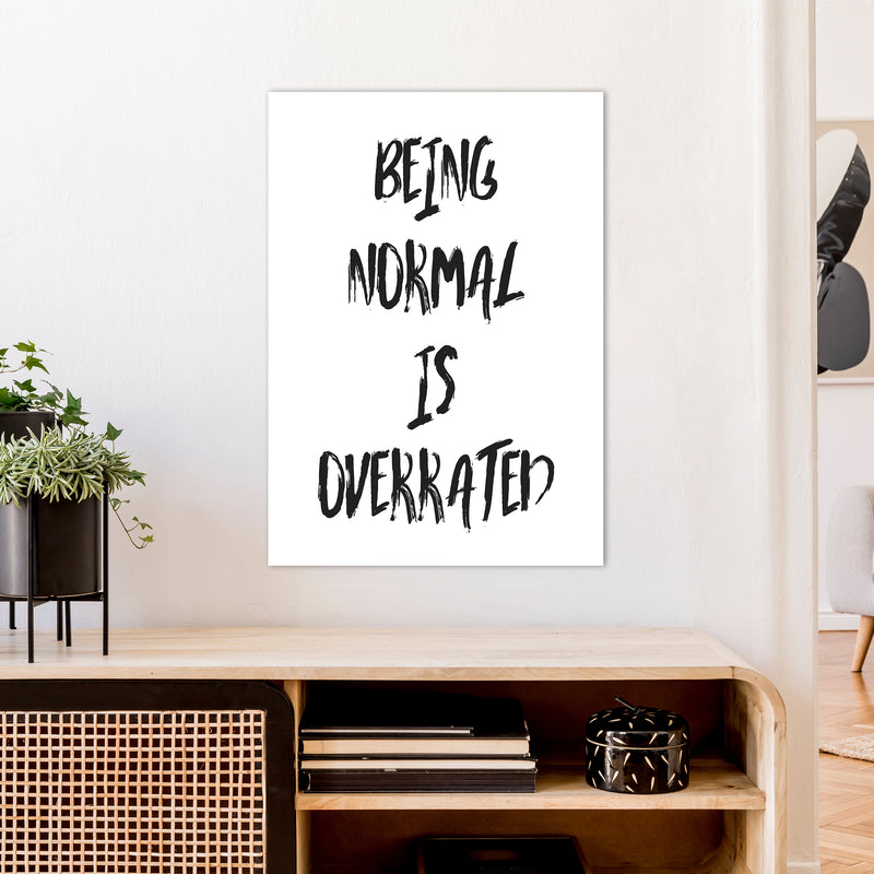 Being Normal  Art Print by Pixy Paper A1 Black Frame