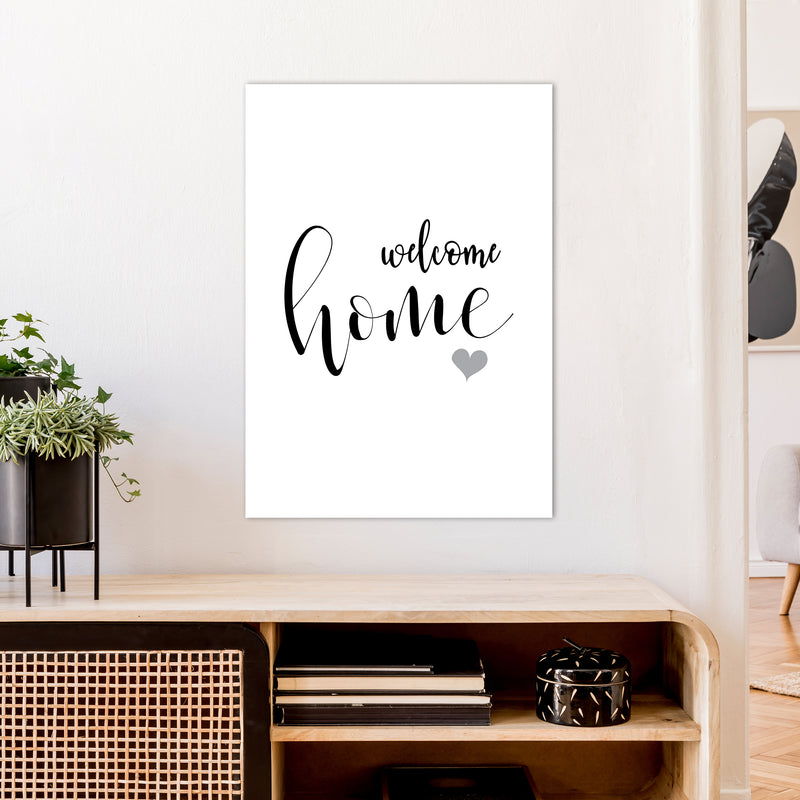 Welcome Home  Art Print by Pixy Paper A1 Black Frame