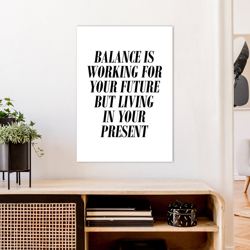 Balance Is  Art Print by Pixy Paper A1 Black Frame