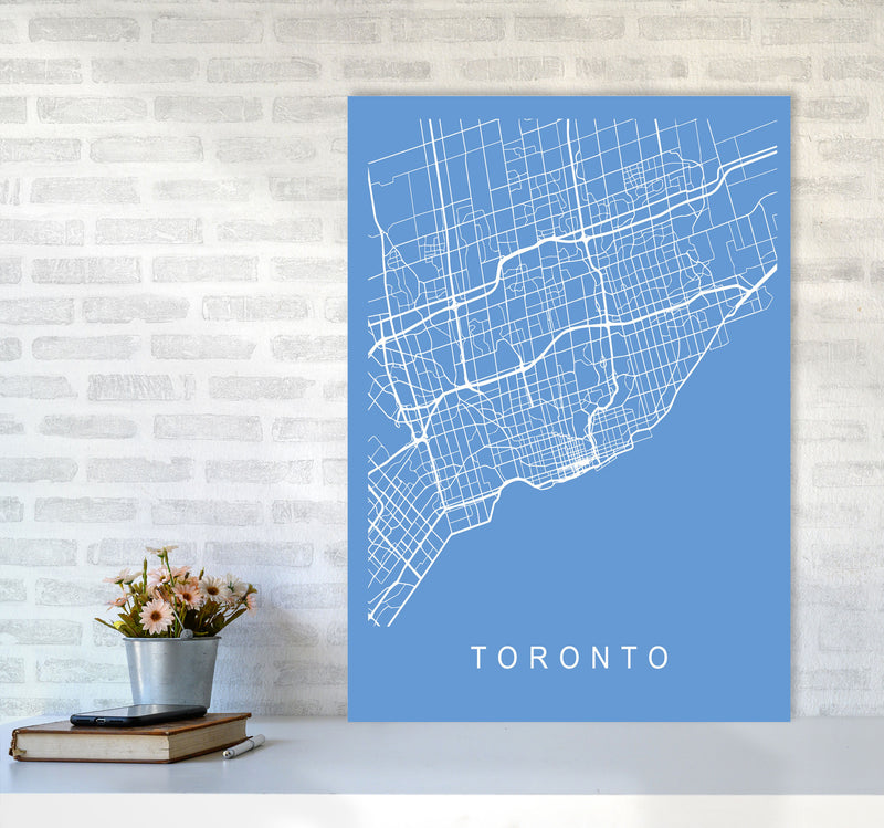 Toronto Map Blueprint Art Print by Pixy Paper A1 Black Frame