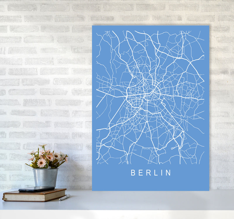 Berlin Map Blueprint Art Print by Pixy Paper A1 Black Frame