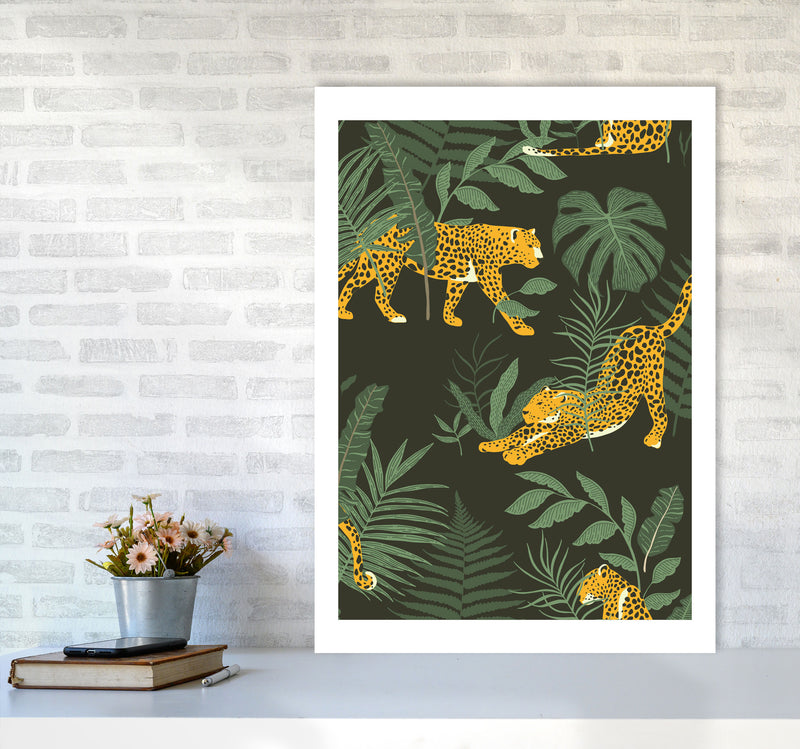 Wild Collection Cheetah Art Print by Pixy Paper A1 Black Frame