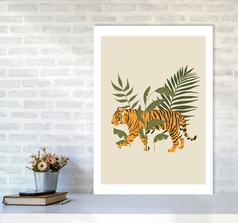 Wild Collection Tiger Art Print by Pixy Paper A1 Black Frame