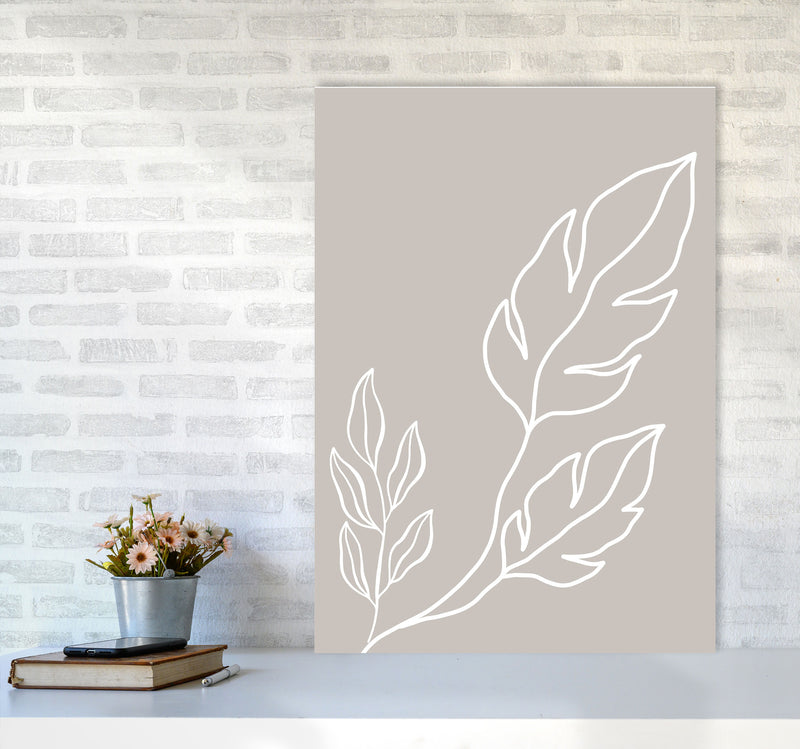 Inspired Stone Plant Silhouette Art Print by Pixy Paper A1 Black Frame