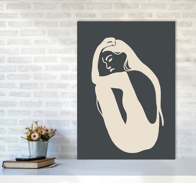 Inspired Off Black Woman Silhouette Art Print by Pixy Paper A1 Black Frame