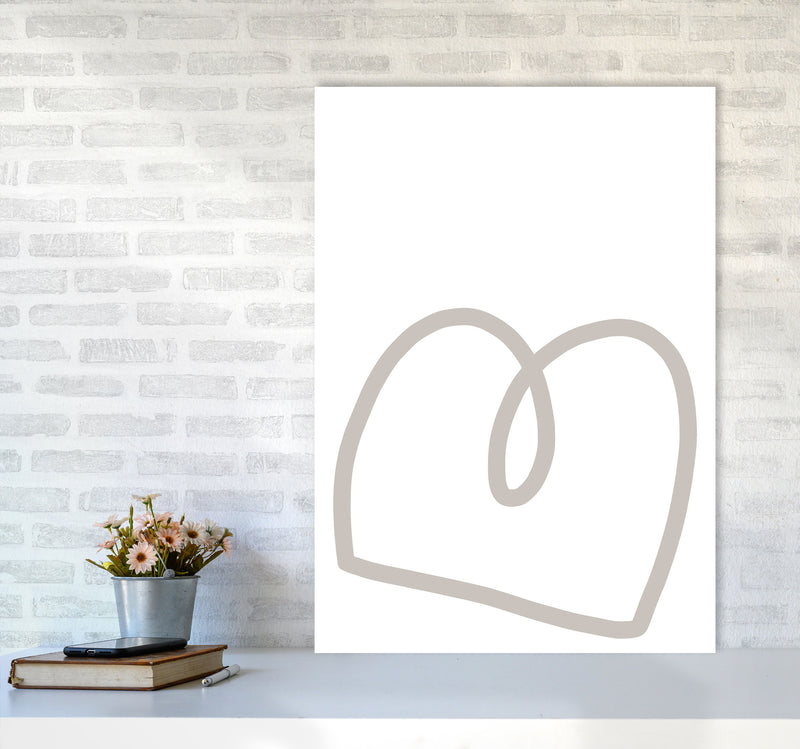Inspired Stone Line Art Art Print by Pixy Paper A1 Black Frame