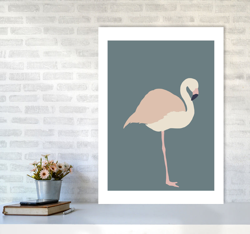 Inspired Flamingo Art Print by Pixy Paper A1 Black Frame