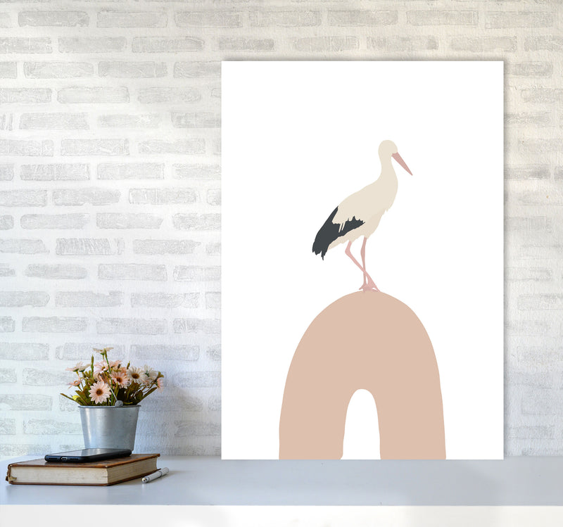 Inspired Bird on Rainbow Art Print by Pixy Paper A1 Black Frame