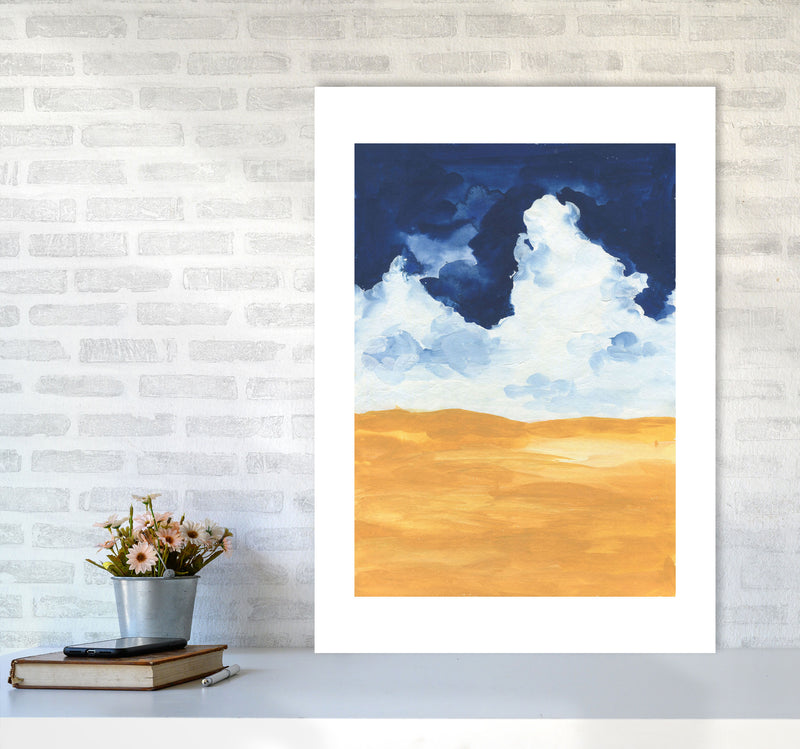 Horizon Abstract Clouds  Art Print by Pixy Paper A1 Black Frame