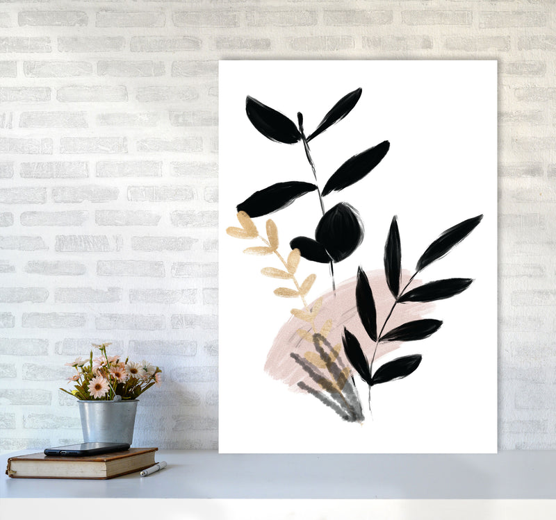 Delicate Floral 01 Art Print by Pixy Paper A1 Black Frame