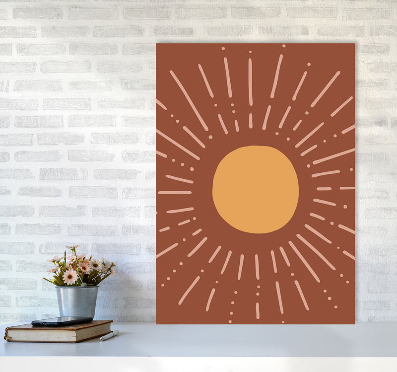 Autumn Sun abstract Art Print by Pixy Paper A1 Black Frame