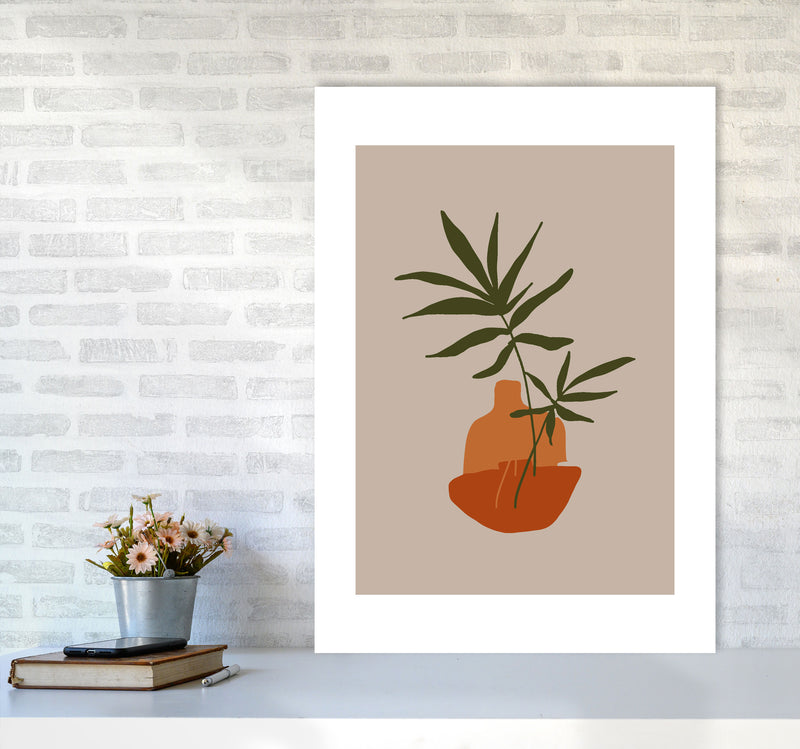 Autumn Plant abstract Art Print by Pixy Paper A1 Black Frame