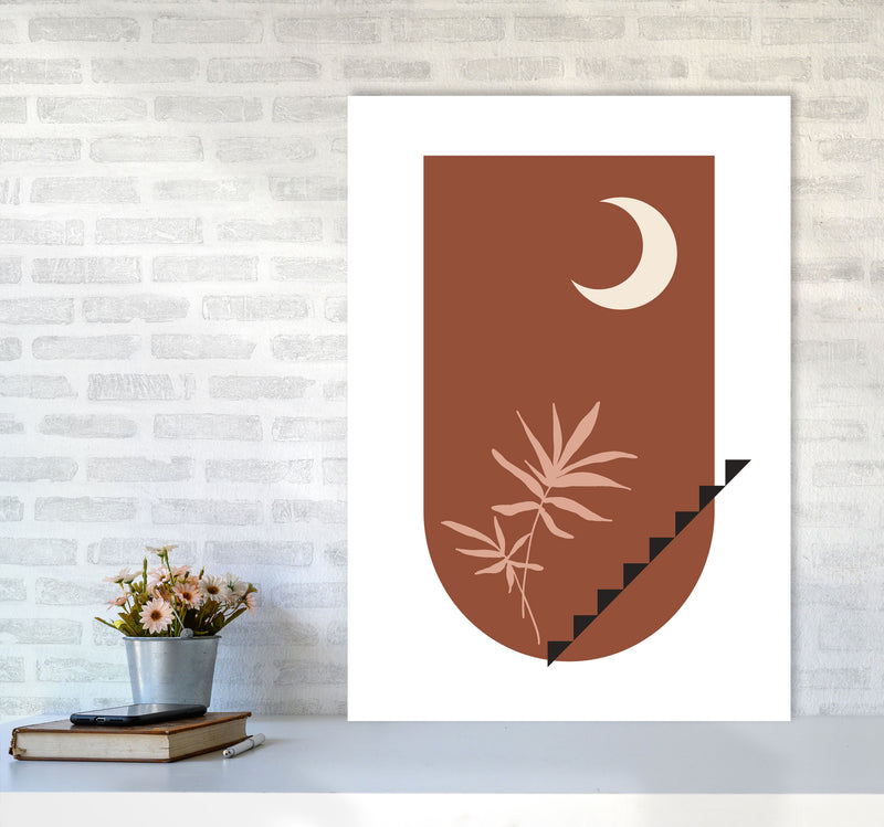 Autumn Willow abstract Art Print by Pixy Paper A1 Black Frame