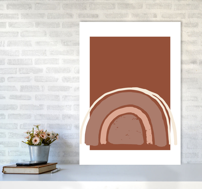 Autumn Camilla abstract Art Print by Pixy Paper A1 Black Frame