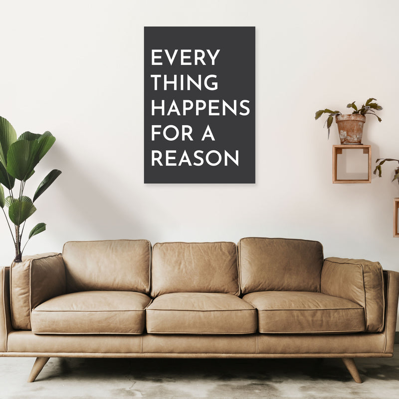 Everything Happens For A Reason Art Print by Pixy Paper A1 Black Frame