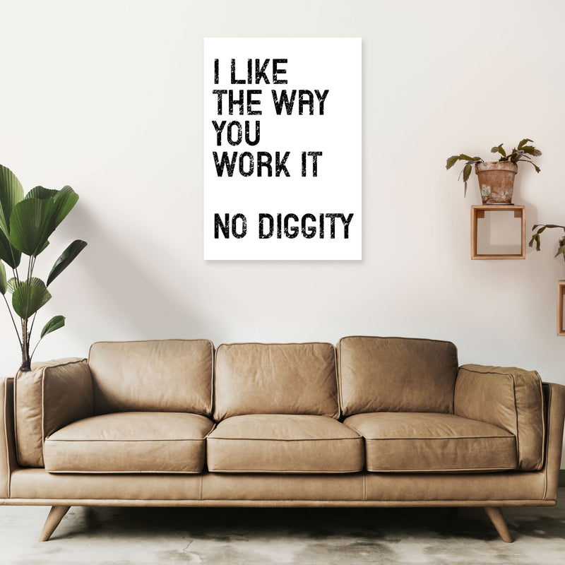 No Diggity Art Print by Pixy Paper A1 Black Frame