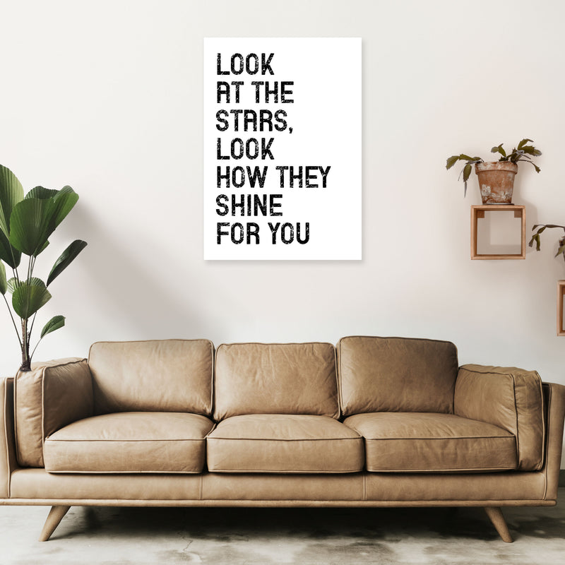 Look At The Stars Art Print by Pixy Paper A1 Black Frame