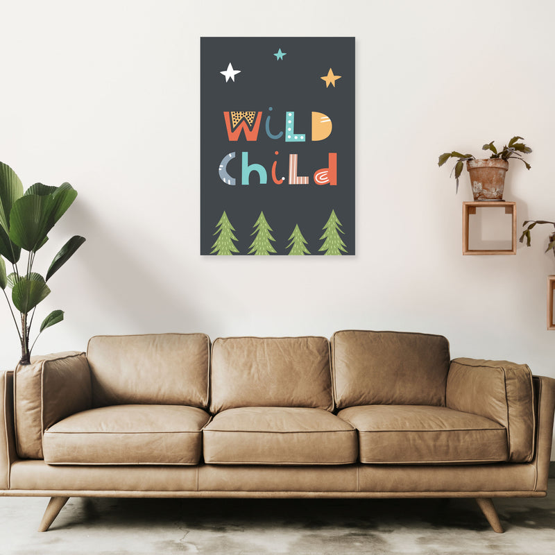 Wild child Neutral kids Art Print by Pixy Paper A1 Black Frame