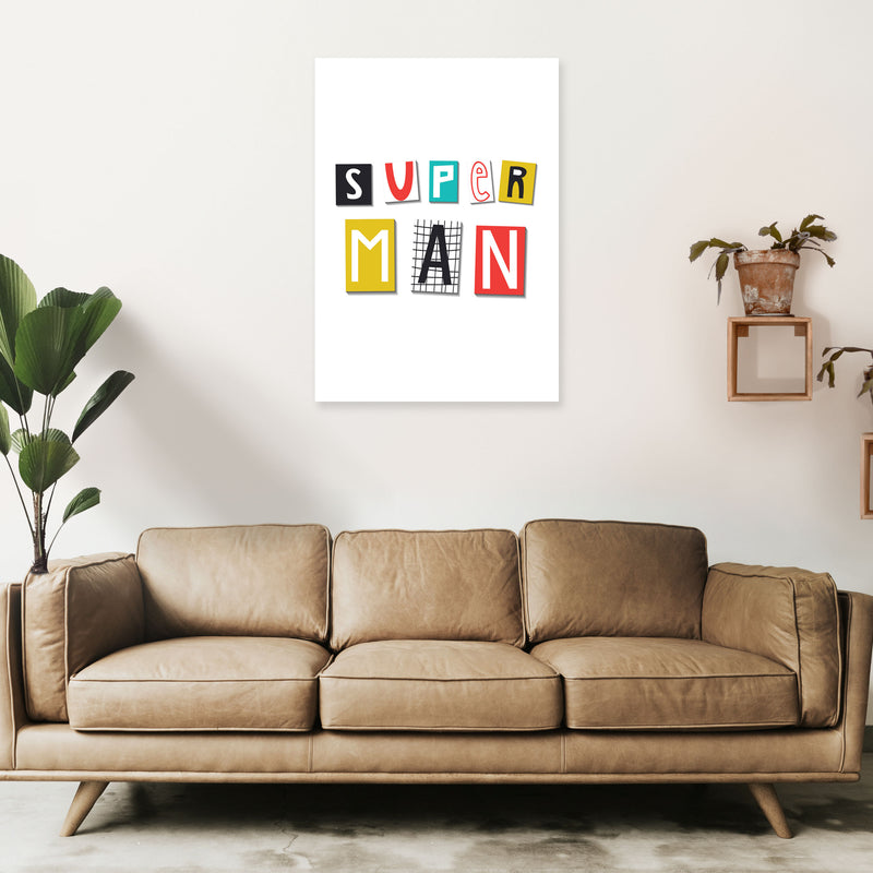 Super man Art Print by Pixy Paper A1 Black Frame