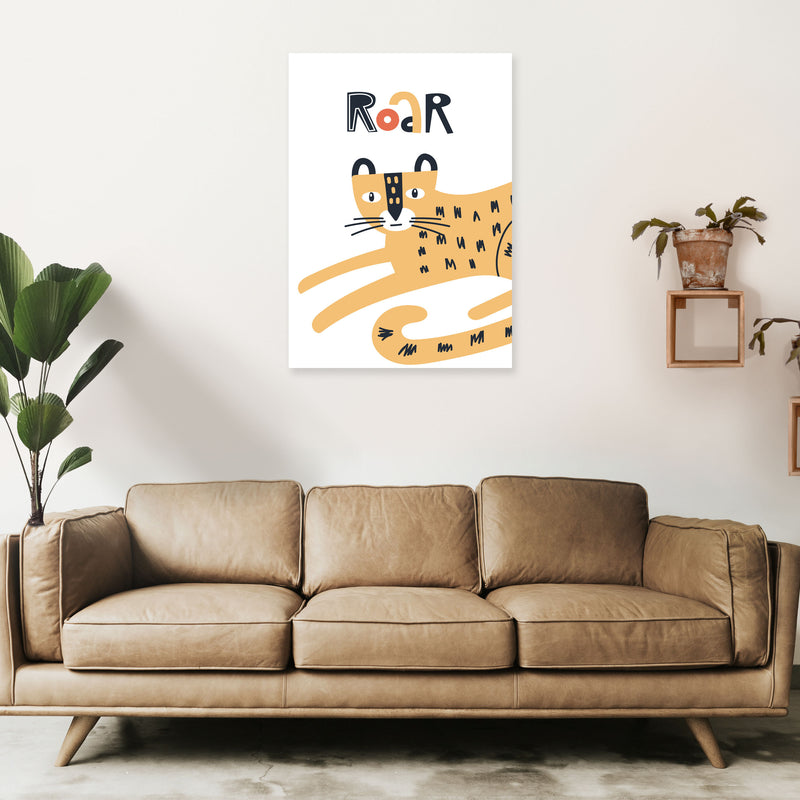 Roar leopard Art Print by Pixy Paper A1 Black Frame