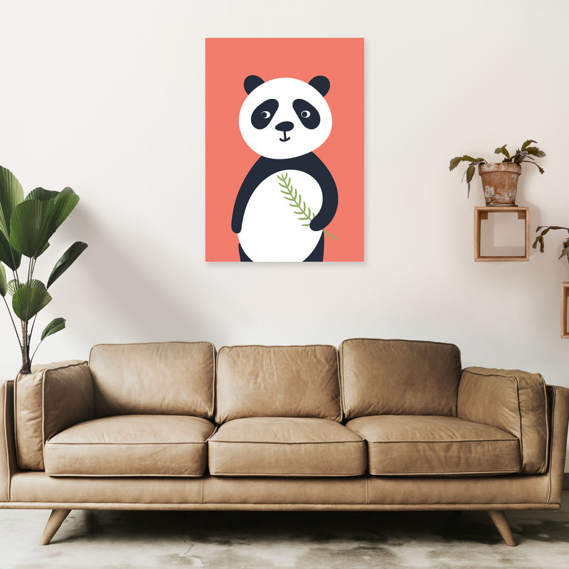 Panda Neutral kids Art Print by Pixy Paper A1 Black Frame
