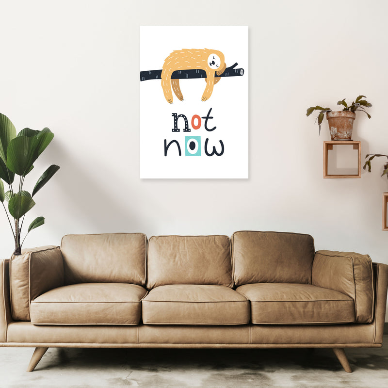 Not now sloth Art Print by Pixy Paper A1 Black Frame