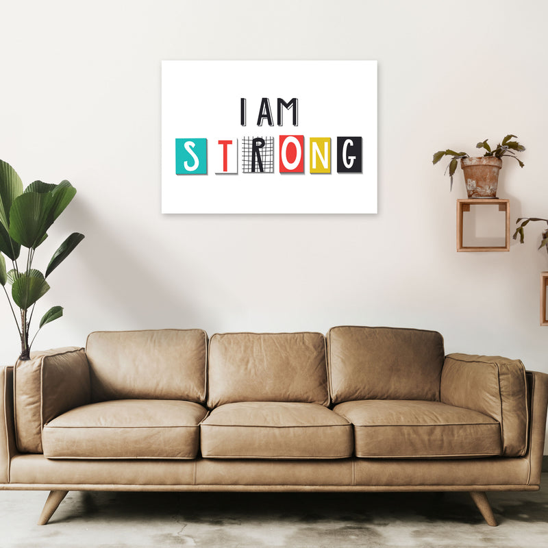 I am strong Art Print by Pixy Paper A1 Black Frame