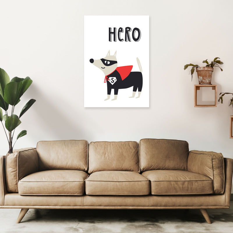 Hero dog Art Print by Pixy Paper A1 Black Frame