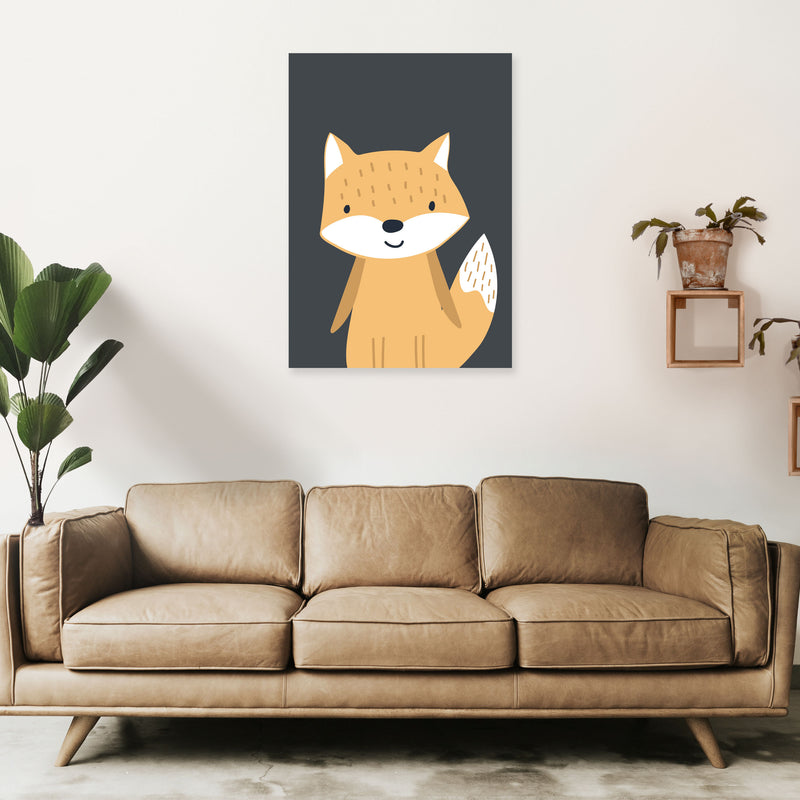 Fox Neutral kids Art Print by Pixy Paper A1 Black Frame