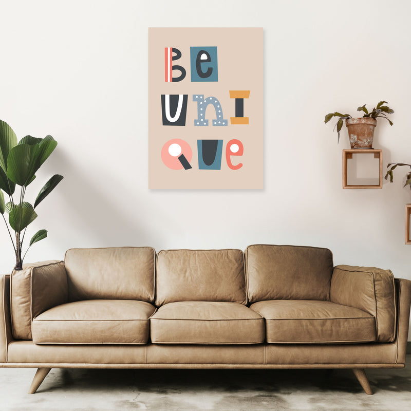 Be Unique Neutral kids Art Print by Pixy Paper A1 Black Frame