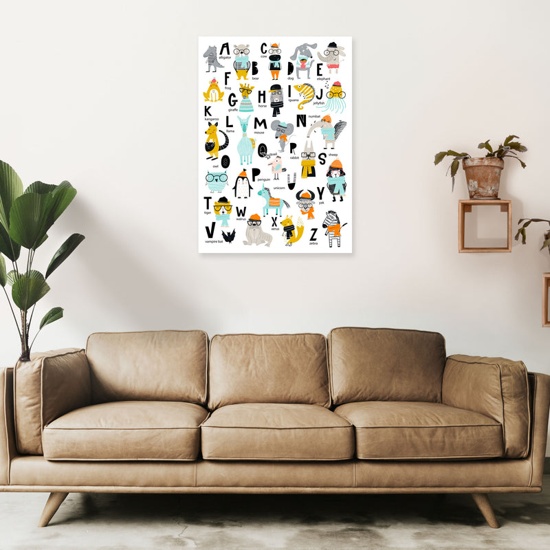 ABC Animals cool Art Print by Pixy Paper A1 Black Frame