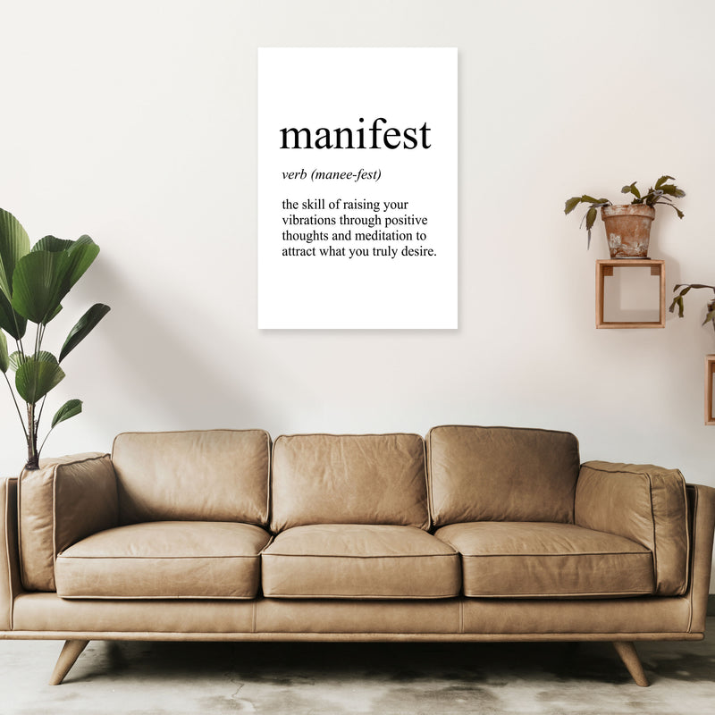 Manifest Definition Art Print by Pixy Paper A1 Black Frame