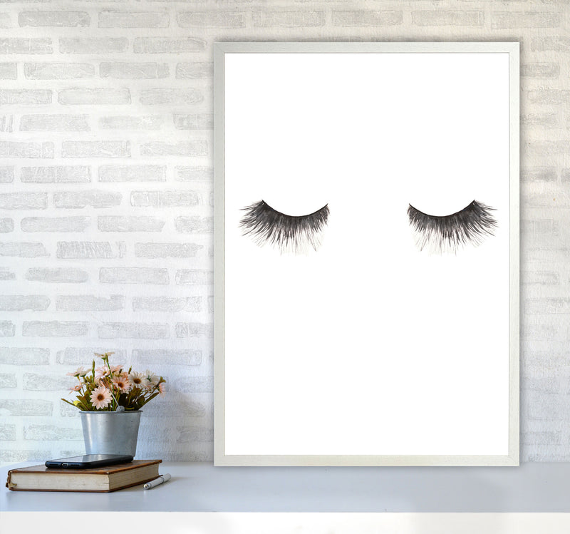 Eyelashes Modern Print A1 Oak Frame