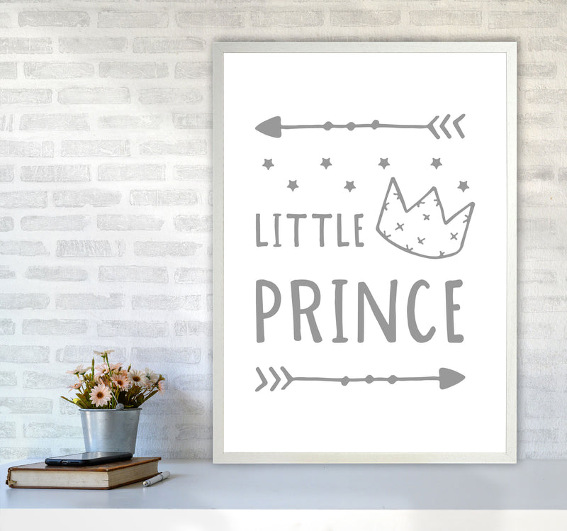 Little Prince Grey Framed Nursey Wall Art Print A1 Oak Frame