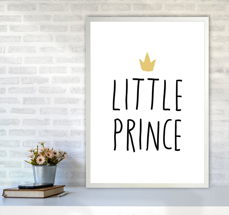 Little Prince Black And Gold Framed Nursey Wall Art Print A1 Oak Frame