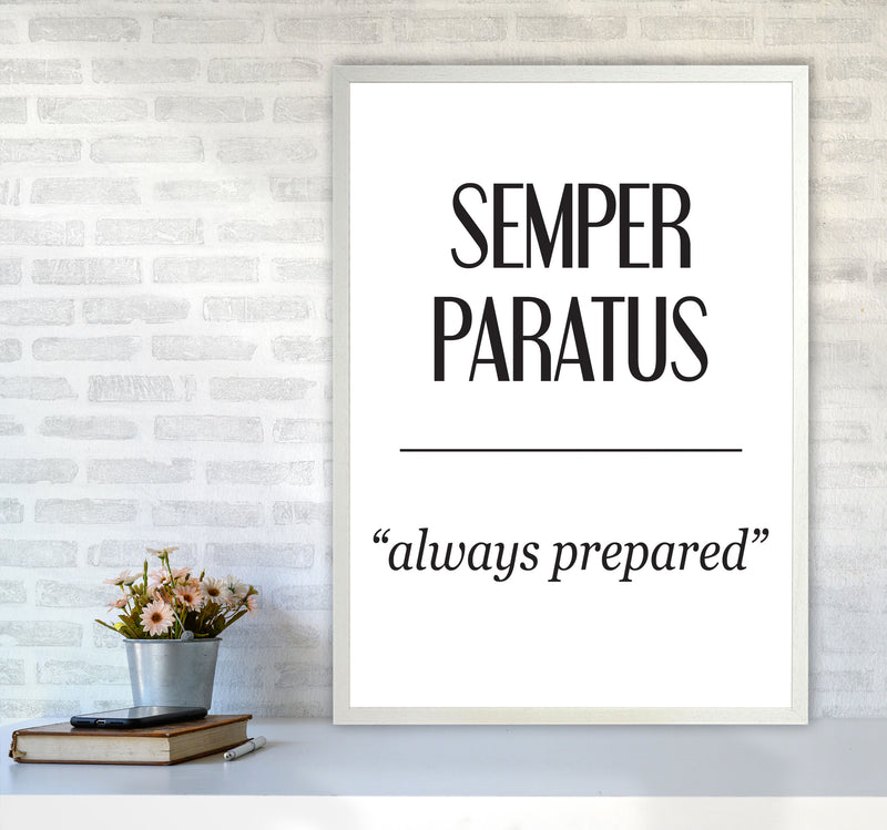 Semper Paratus Modern Print A1 Oak Frame