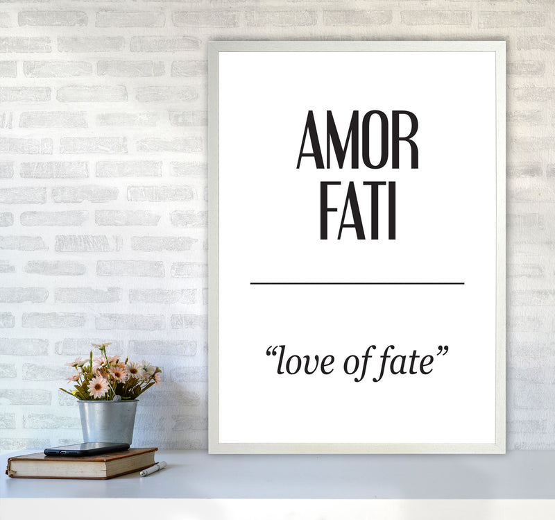 Amor Fati Framed Typography Wall Art Print A1 Oak Frame