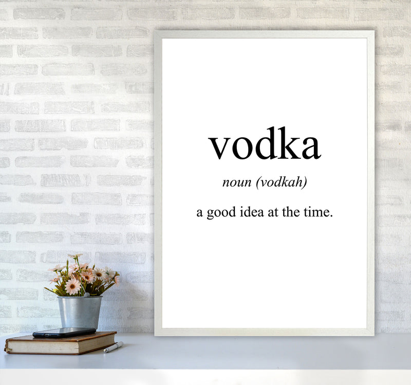 Vodka Modern Print, Framed Kitchen Wall Art A1 Oak Frame