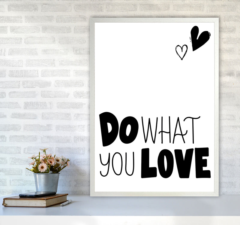 Do What You Love Framed Typography Wall Art Print A1 Oak Frame
