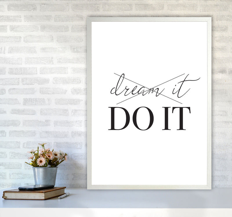 Dream it Do It Framed Typography Wall Art Print A1 Oak Frame