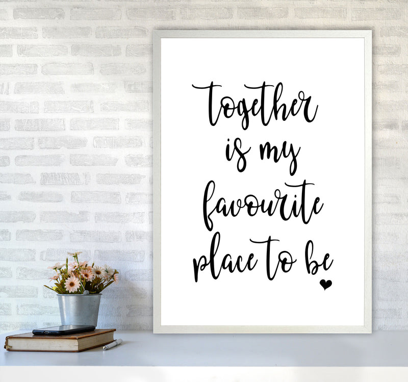 Together Is My Favourite Place To Be Modern Print A1 Oak Frame
