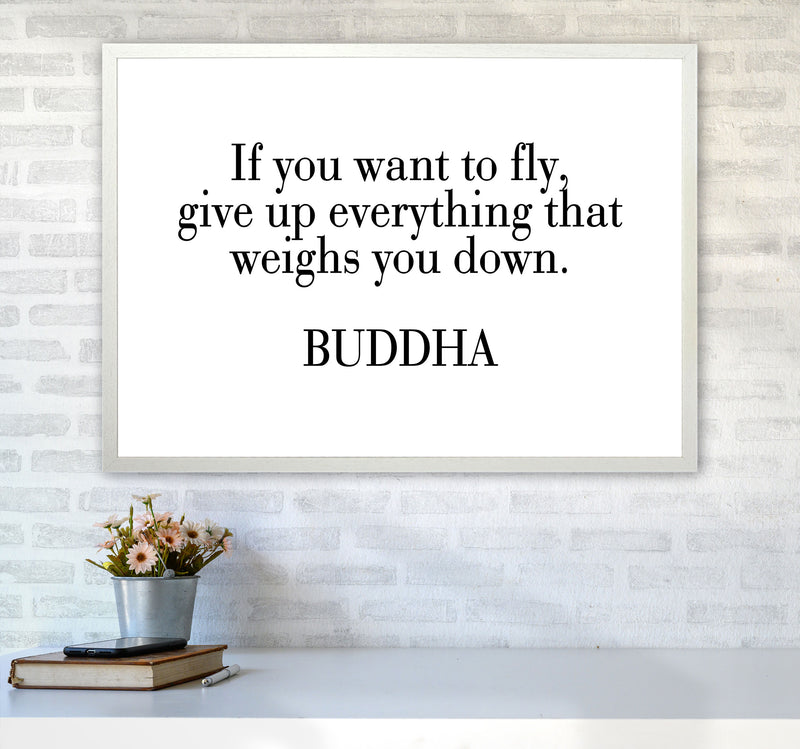 If You Want To Fly Framed Typography Wall Art Print A1 Oak Frame