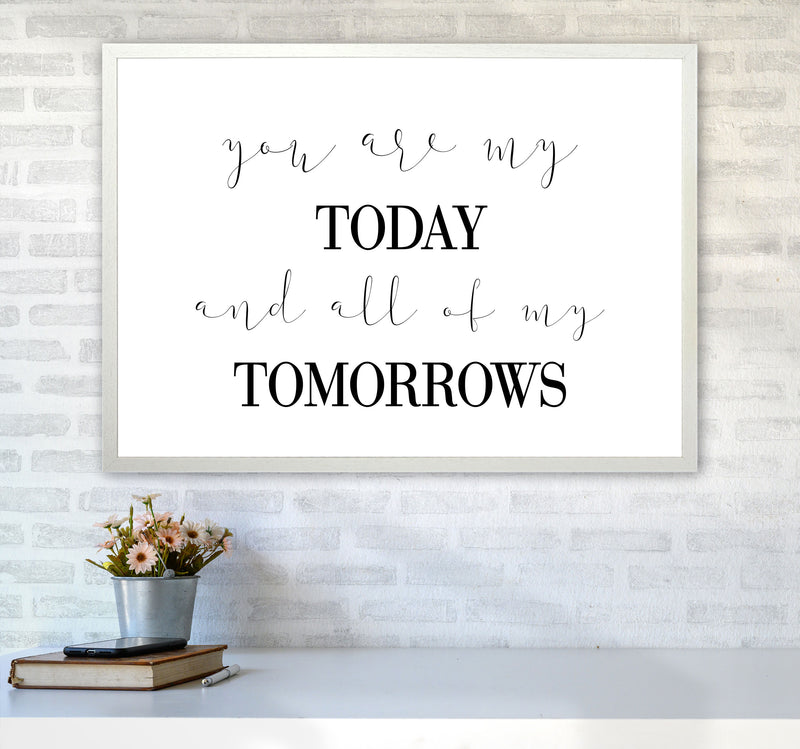 You Are My Today Modern Print A1 Oak Frame