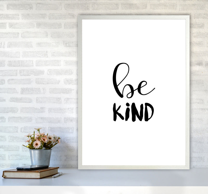 Be Kind Framed Typography Wall Art Print A1 Oak Frame