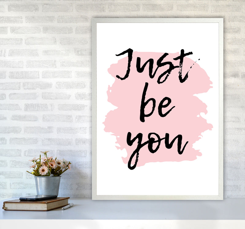 Just Be You Framed Typography Wall Art Print A1 Oak Frame
