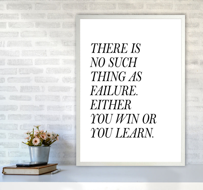 No Such Thing As Failure Framed Typography Wall Art Print A1 Oak Frame